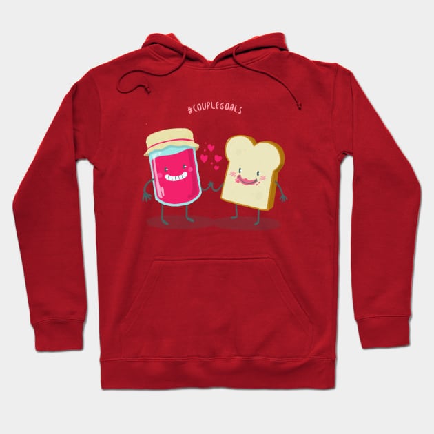 Jam and Bread - Hashtag Couple Goals Hoodie by i2studio